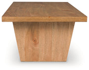 Kristiland Coffee Table with 1 End Table in Light Brown - PKG019335