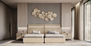 Kroma Sand Birch 48" Bed Set - p14026