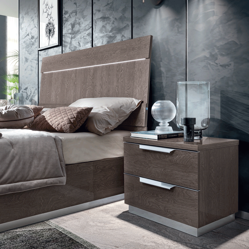 Kroma Silver Nightstand - i39723 - Gate Furniture