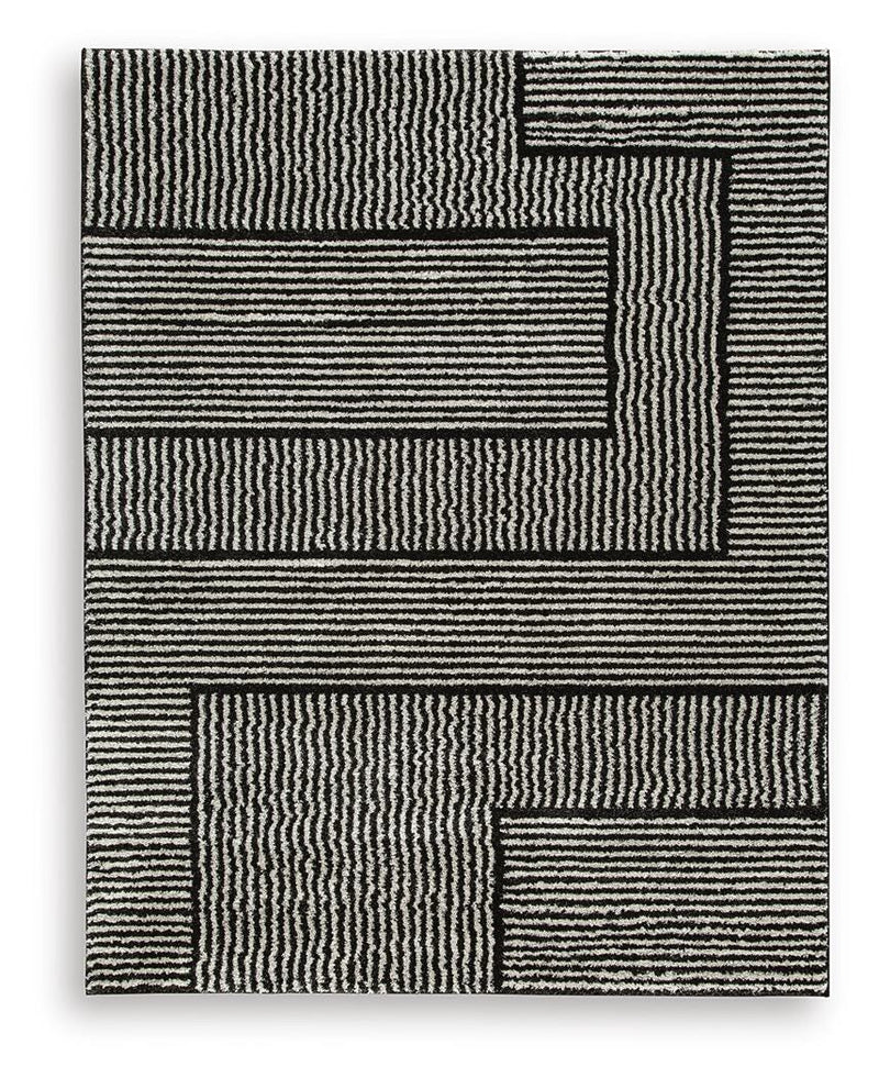 Kurtmen Black/Ivory 7'10" x 9'10" Area Rug - R407591