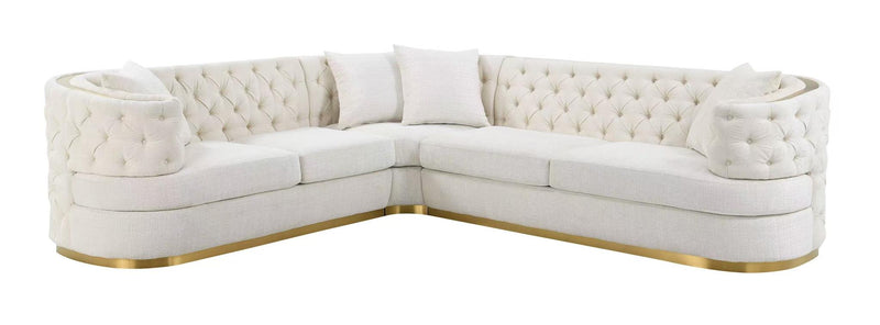 L323 - JAVA Cream 3PC Cream Sectional - L323-Cream-3PC