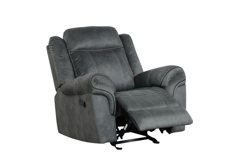 [L360-L] Palm - Loveseat (Gray), Fabric, Gray With : Console, Cup Holder, Power Source, USB Charger, Rocker. Box: 1 of 1 Each - L360-L