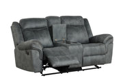 [L360-L] Palm - Loveseat (Gray), Fabric, Gray With : Console, Cup Holder, Power Source, USB Charger, Rocker. Box: 1 of 1 Each - L360-L