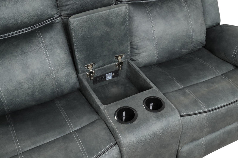 [L360-R] Palm - Recliner (Gray), Fabric, Gray With : Rocker recliner Box: 1 of 1 Each - L360-R