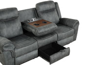 [L360-R] Palm - Recliner (Gray), Fabric, Gray With : Rocker recliner Box: 1 of 1 Each - L360-R