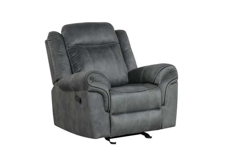 [L360-R] Palm - Recliner (Gray), Fabric, Gray With : Rocker recliner Box: 1 of 1 Each - L360-R