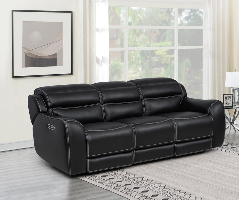 [L367-L] London - Loveseat (Black), Air Leather, Black With : Power Headrest, Power Source , Wireless Charger, Pull-Out Cup Holders, Reading Light, USB, Type C Charger, Zero Gravity Box: 1 of 1 Each - L367-L
