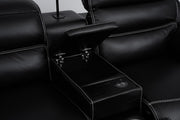 [L367-R] London - Recliner (Black), Air Leather, Black With : Power Headrest, USB, Type C Charger, Zero Gravity Box: 1 of 1 Each - L367-R