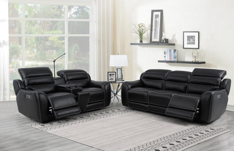 [L367-SL] London - SL (Black), Air Leather, Black With : Power Headrest, Power Source , Wireless Charger, Pull-Out Cup Holders, Reading Light, USB, Type C Charger, Zero Gravity Each - L367-SL