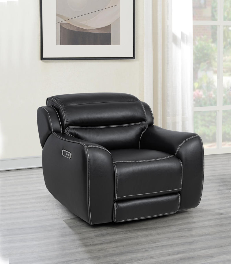 [L367-SLR] London - SLR (Black), Air Leather, Black With : Power Headrest, Power Source , Wireless Charger, Pull-Out Cup Holders, Reading Light, USB, Type C Charger, Zero Gravity Each - L367-SLR