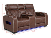 L402 - Polax Brown 3PC (Power Sofa & Loveseat & Recliner) - L402-Brown-3PC