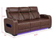 L402 - Polax Brown Power Recliner W/ PWR Headrest - L402-1
