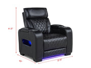 L403 - Polax Black 2PC (Power Sofa & Loveseat) - L403-Black-2PC