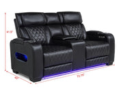 L403 - Polax Black Power Recliner W/ PWR Headrest - L403-1