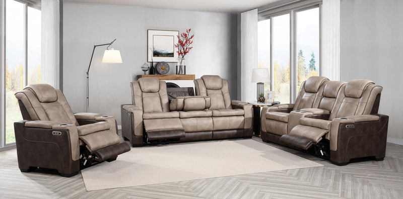 L408 - Janet Brown Power Recliner W/ PWR Headrest - L408-1