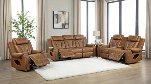 L424 - Enzo Brown 3 PC ( Reclining Sofa & Loveseat & Chair ) - L424-BROWN-3PC
