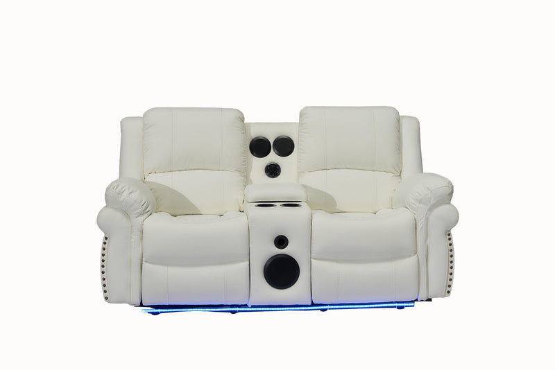 L432 - Cesar ( White ) 2 PC ( Sofa & Loveseat ) - L432-White-2PC
