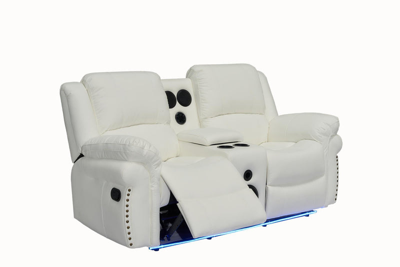 L432 - Cesar ( White ) RECLINING LOVESEAT - L432-2