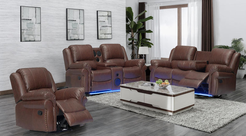 L433 - Cesar ( Brown ) RECLINING LOVESEAT - L433-2