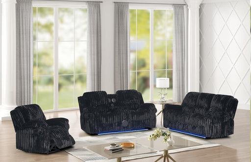 L435 - Cesar ( Black ) RECLINING SOFA - L435-3
