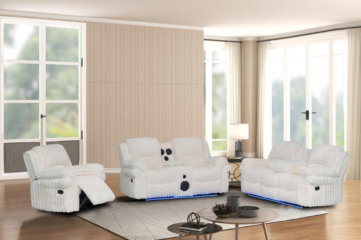 L437 - Cesar ( White ) 3 PC ( Sofa & Loveseat & Chair ) - L437-White-3PC