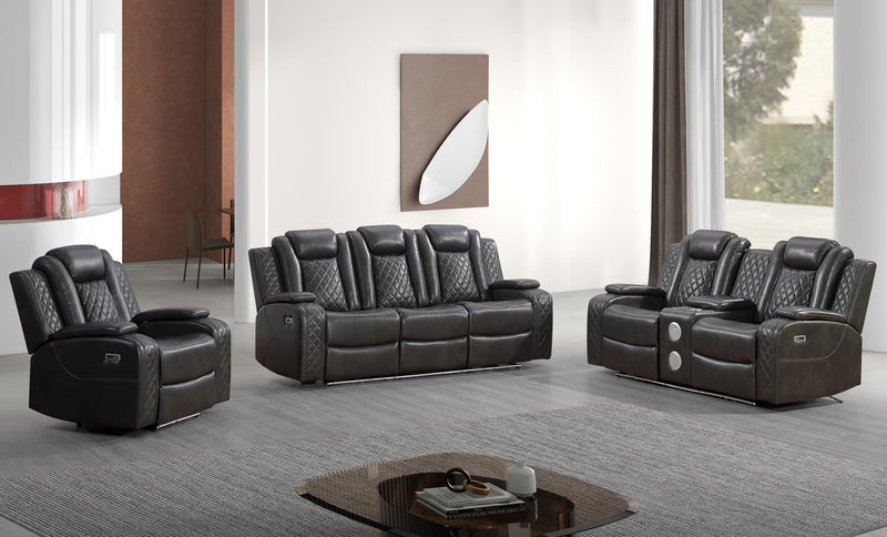 L446 - Knox Grey 2PC (Power Sofa & Loveseat) - L446-Grey-2PC