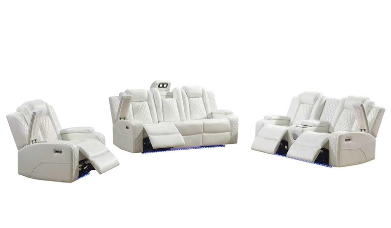 L447 - Knox White 2PC (Power Sofa & Loveseat) - L447-White-2PC