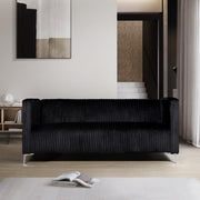 [L454-S] Austin - Sofa (Black), Velvet, Black With : N/A Box: 1 of 1 Each - L454-S