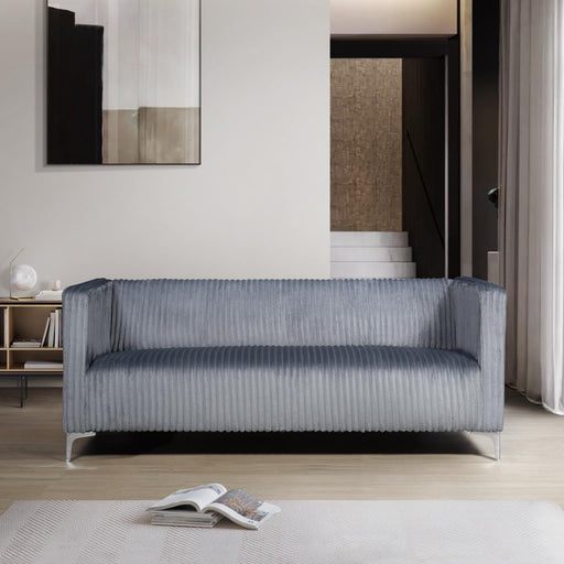 [L455-S] Austin - Sofa (Gray), Velvet, Gray With : N/A Box: 1 of 1 Each - L455-S