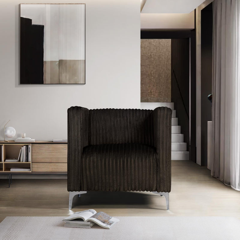 [L456-C] Austin - Chair (Brown), Velvet, Brown With : N/A Box: 1 of 1 Each - L456-C