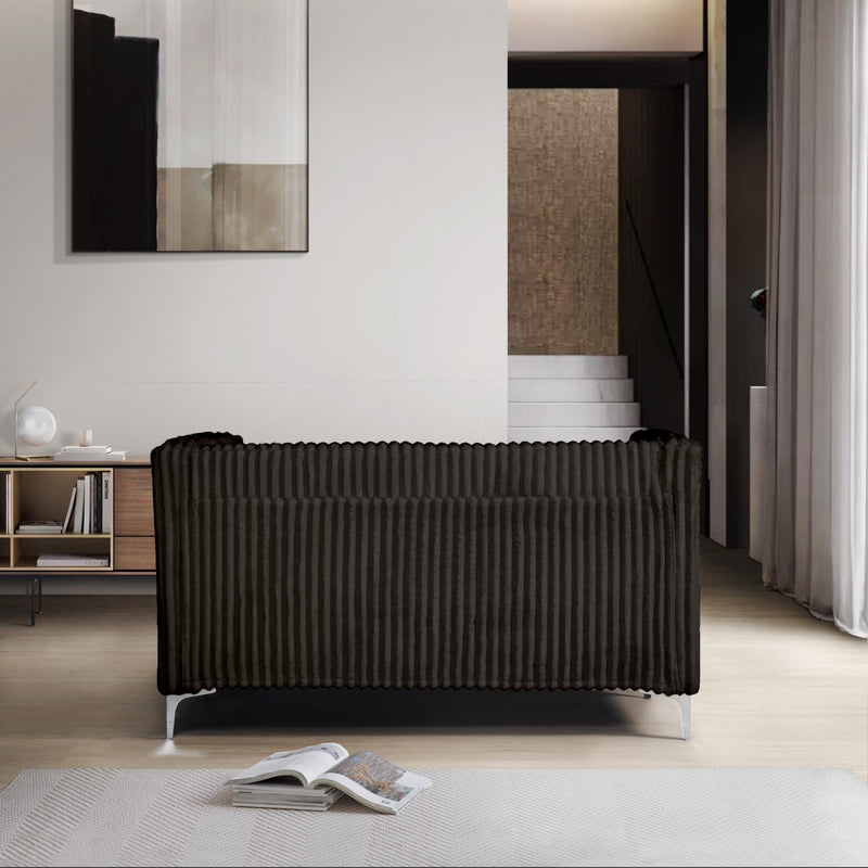[L456-L] Austin - Loveseat (Brown), Velvet, Brown With : N/A Box: 1 of 1 Each - L456-L