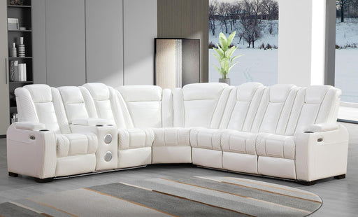 L469 - Zachary White 3PC Power Sectional - L469-White-3PC Sectional
