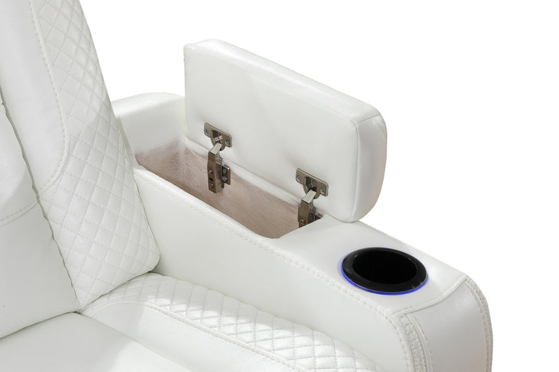 L469 - Zachary White 3PC Power Sectional - L469-White-3PC Sectional