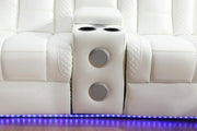 L469 - Zachary White 3PC Power Sectional - L469-White-3PC Sectional