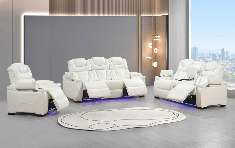 L493 - Braden White 2PC (Power Sofa & Loveseat) - L493-White-2PC