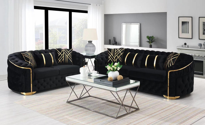 L851 - Queen ( Black ) 2 PC ( Sofa & Loveseat ) - L851-BLK-2PC