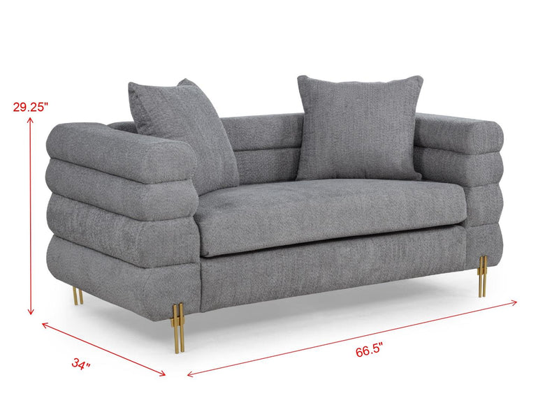 L926 - Hank Grey LOVESEAT - L926-Loveseat
