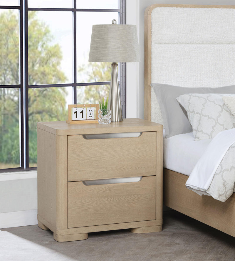 Ladera 2-drawer Nightstand Bedside Table Light Elm - 225082