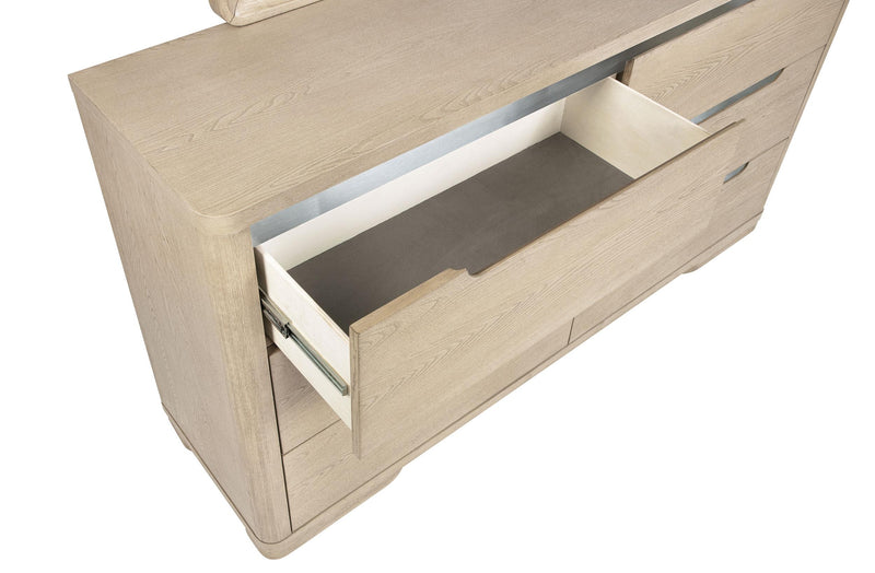 Ladera 6-drawer Bedroom Dresser and Mirror Light Elm - 225083M