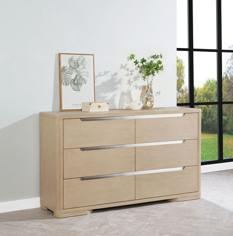 Ladera 6-drawer Bedroom Dresser Light Elm - 225083