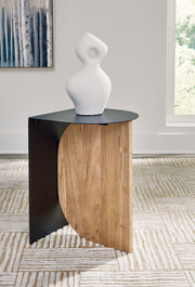 Ladgate Black/Natural Accent Table - A4000628