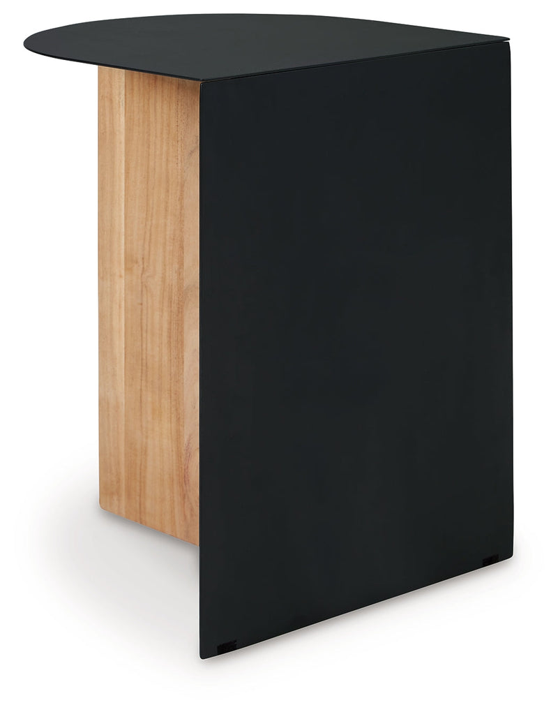 Ladgate Black/Natural Accent Table - A4000628