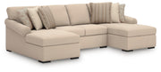 LadyMae Twill 3-Piece Sectional with Chaise - 59404S5