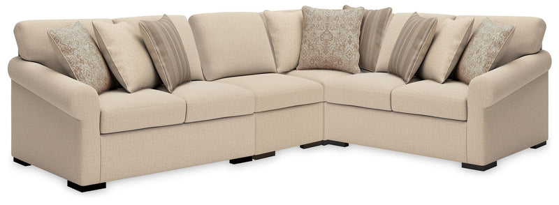 LadyMae Twill 4-Piece Sectional - 59404S9