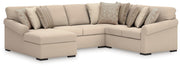 LadyMae Twill 4-Piece Sectional with Chaise - 59404S7