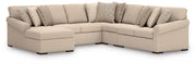 LadyMae Twill 5-Piece Sectional with Chaise - 59404S8