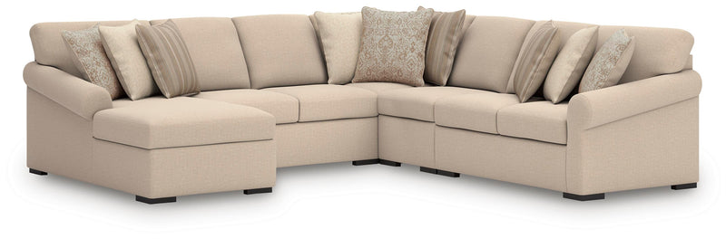 LadyMae Twill 5-Piece Sectional with Chaise - 59404S8
