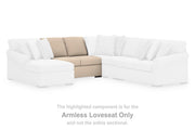 LadyMae Twill Armless Loveseat - 5940434