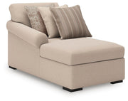 LadyMae Twill Left-Arm Facing Corner Chaise - 5940416