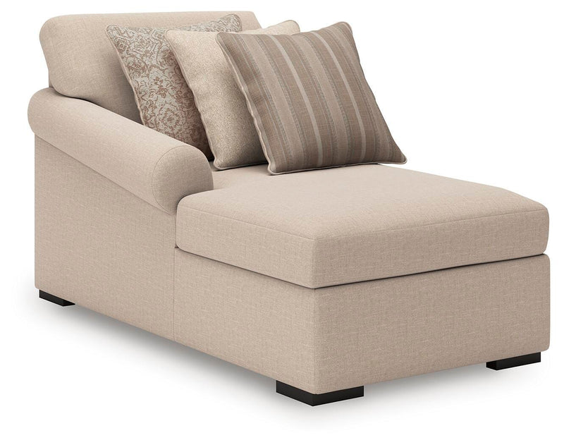 LadyMae Twill Left-Arm Facing Corner Chaise - 5940416
